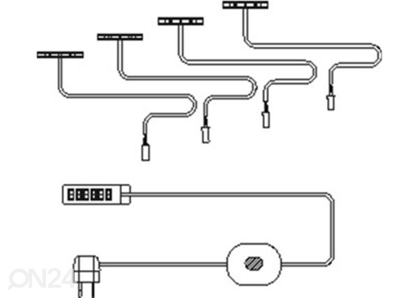 LED-valaistuksen kiinnitykset, 4 kpl