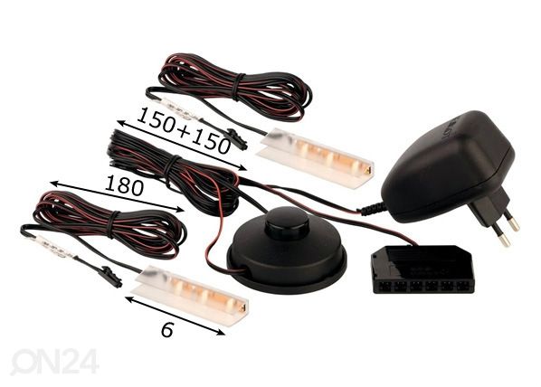 LED valaistus 3 kpl mitat