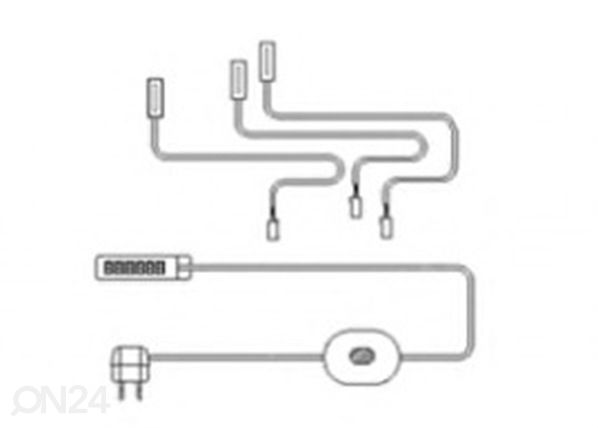LED-valaistus hyllyn alle, 3 kpl