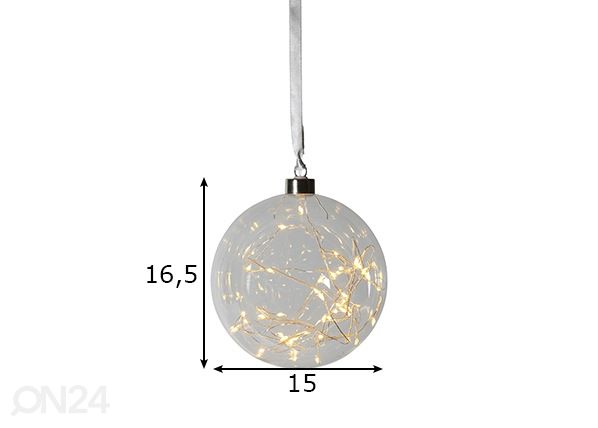 LED-valokoriste Glow mitat