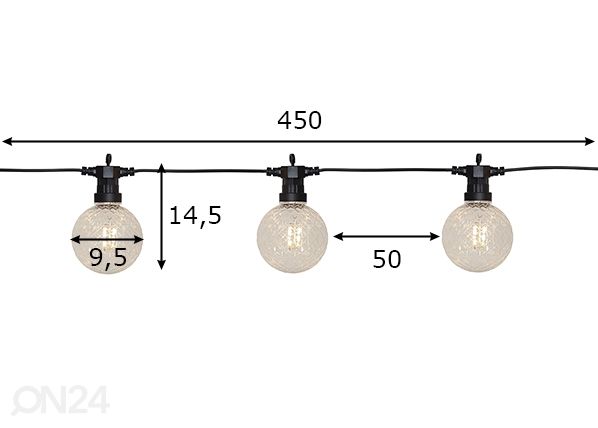 LED valonauha Circus Comb mitat