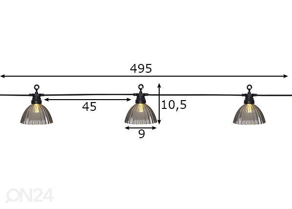 LED valonauha Circus shade mitat