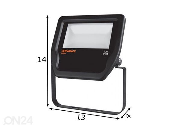 LED valonheitin Ledvance 20 W mitat