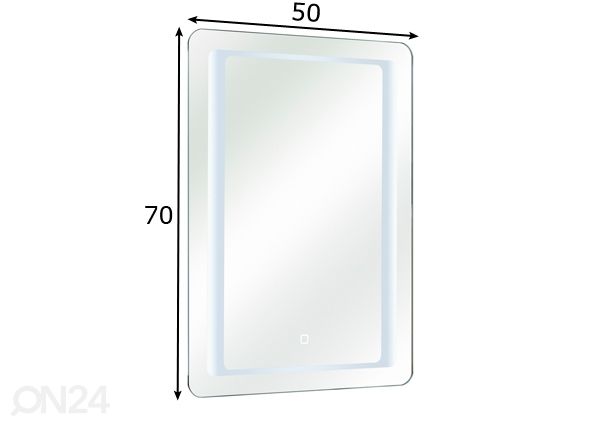 LED valopeili 21 mitat