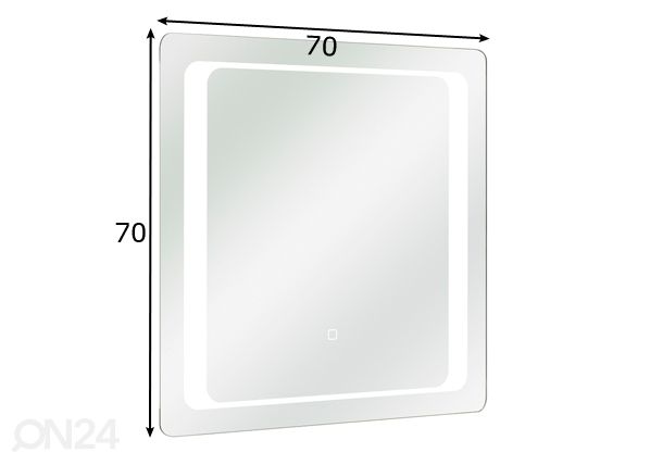 LED valopeili 21 mitat