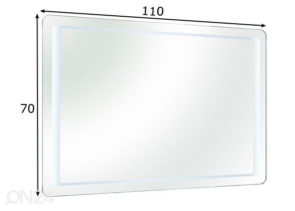 LED valopeili 21 mitat