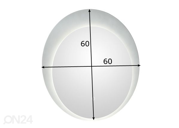 LED valopeili 24 mitat