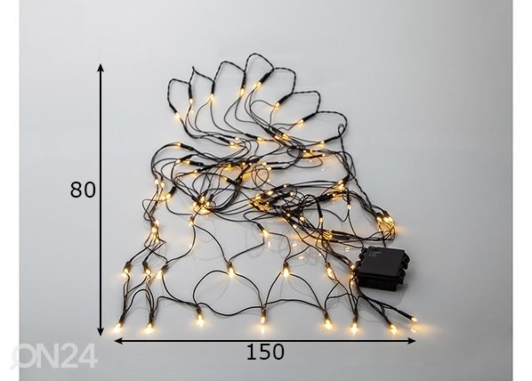 LED-valosarja Akku mitat