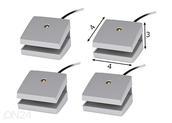 LED-valot 4 kpl mitat