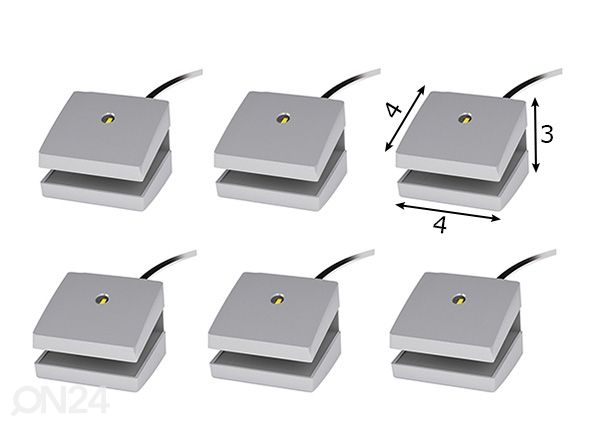 LED-valot 6 kpl mitat