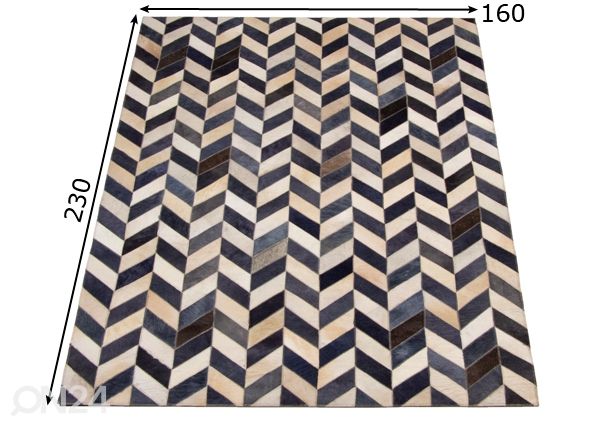 Lehmäntalja matto 160x230 cm mitat