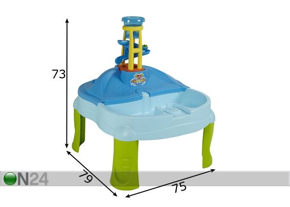 Leikkikeskus hiekka+vesi STEP2 mitat
