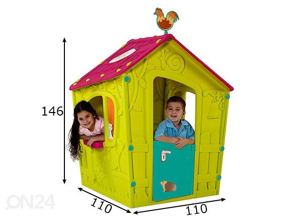 Leikkimökki Keter Magic Playhouse mitat