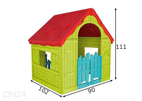 Leikkimökki Keter Wonderfold Playhouse mitat