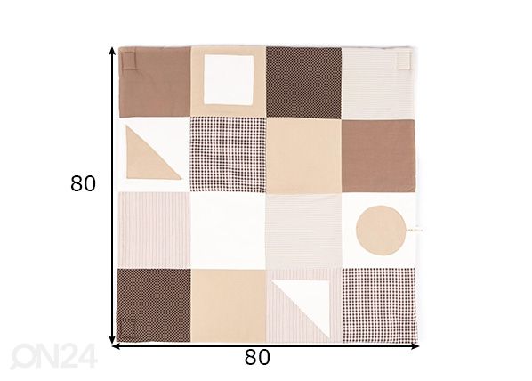 Leikkipeitto HYVÄ ALKU KARLOOVA 80x80 cm mitat