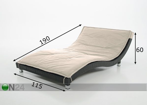 Lepotuoli 2-le JYOTI mitat