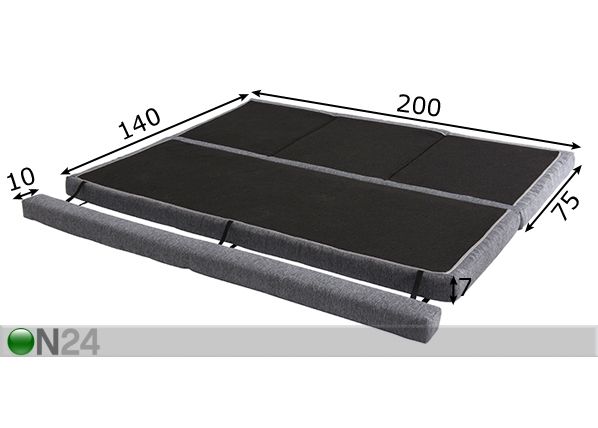 Levon taittopatja 200x75/150 cm mitat