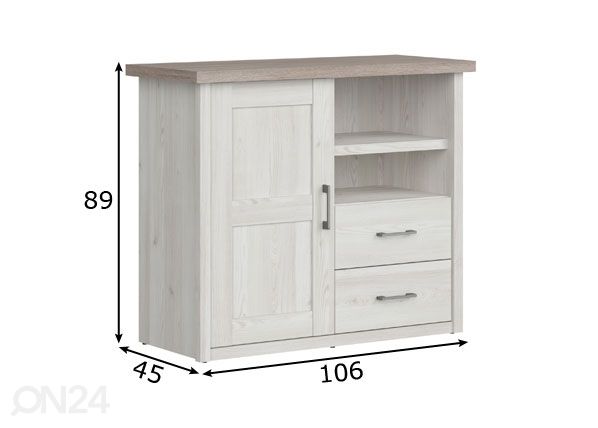 Lipasto 106 cm mitat