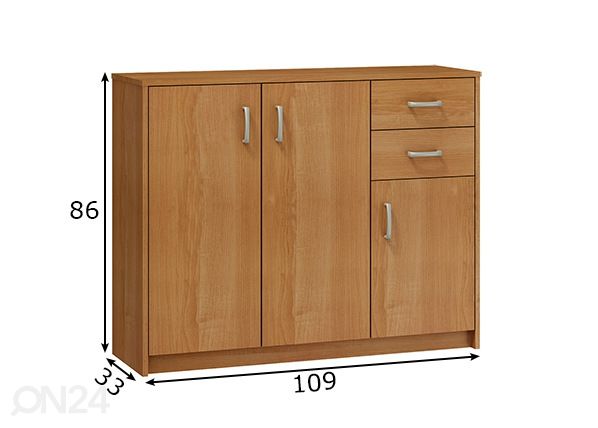 Lipasto 109 cm mitat