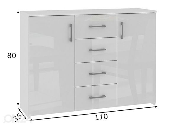 Lipasto 110 cm mitat