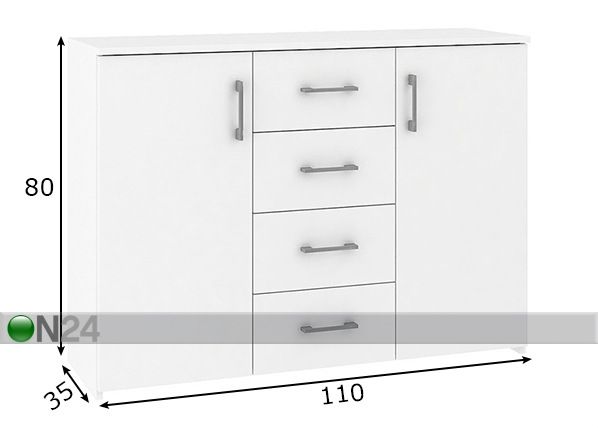 Lipasto 110 cm mitat