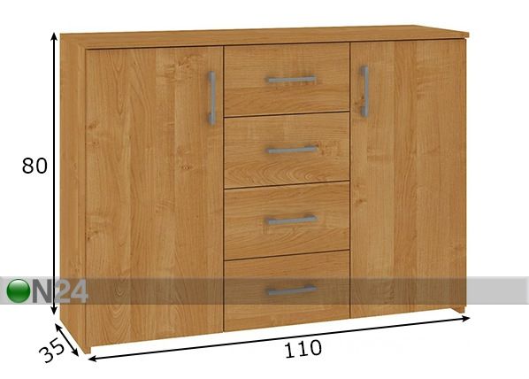 Lipasto 110 cm mitat