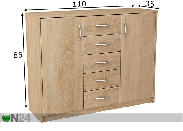Lipasto 110 cm mitat