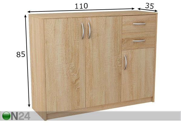 Lipasto 110 cm mitat