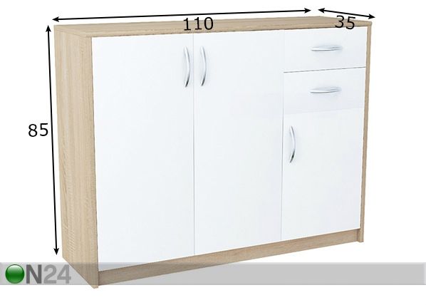 Lipasto 110 cm mitat