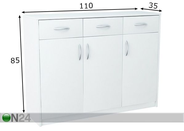 Lipasto 110 cm mitat