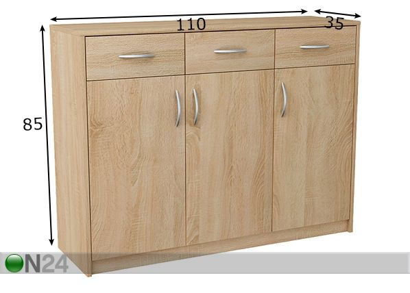 Lipasto 110 cm mitat