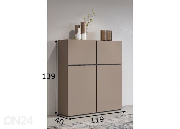 Lipasto 119 cm mitat