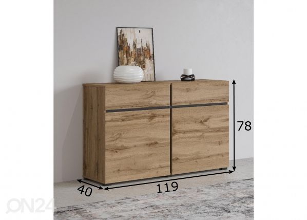 Lipasto 119 cm mitat