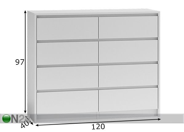 Lipasto 120 cm mitat