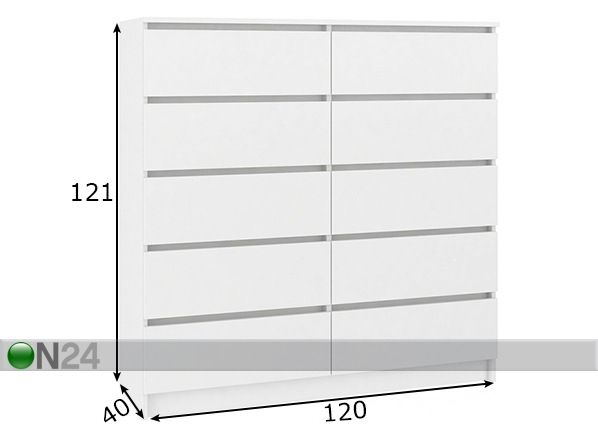 Lipasto 120 cm mitat