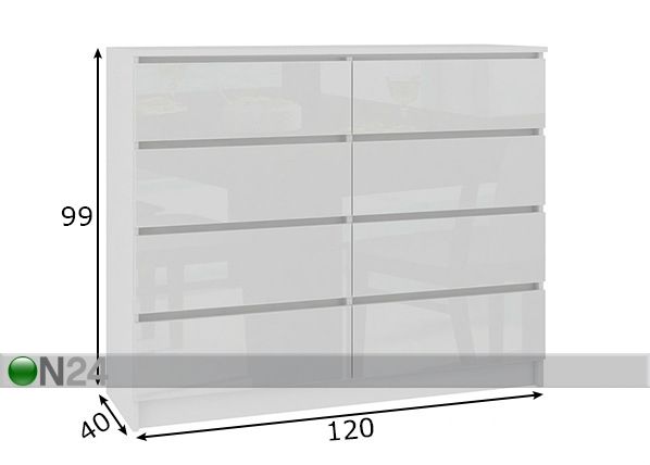 Lipasto 120 cm mitat