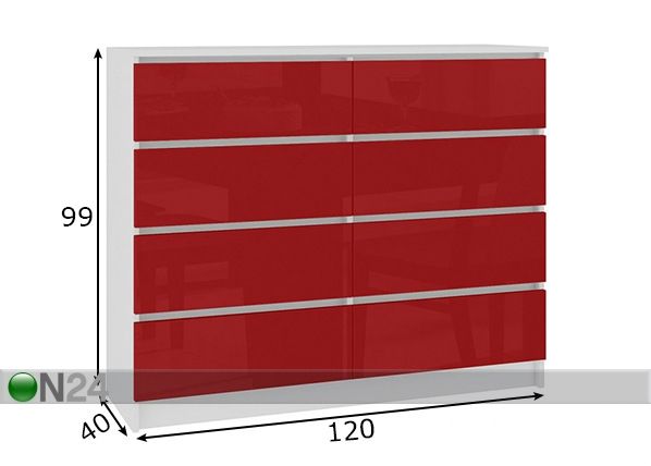 Lipasto 120 cm mitat