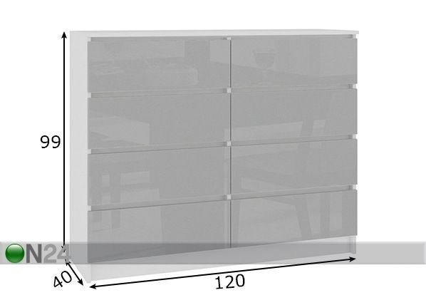 Lipasto 120 cm mitat