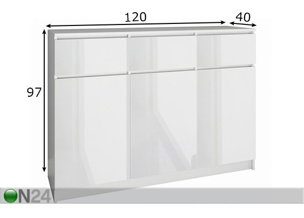 Lipasto 120 cm mitat