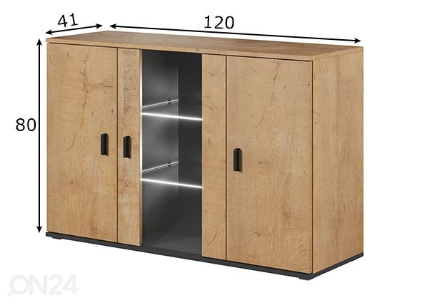 Lipasto 120 cm mitat