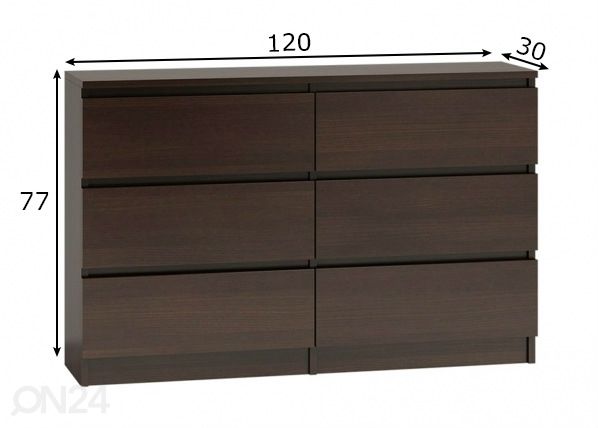 Lipasto 120 cm mitat