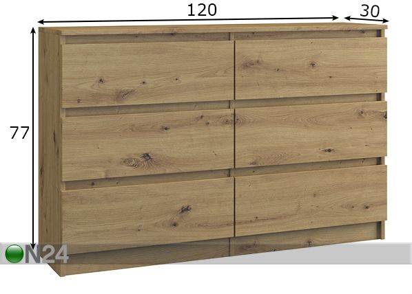 Lipasto 120 cm mitat
