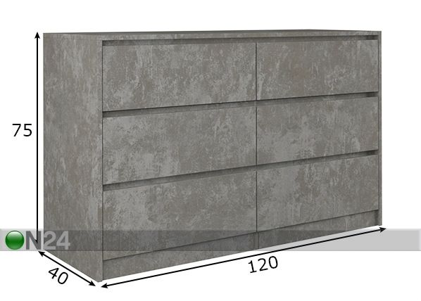 Lipasto 120 cm mitat