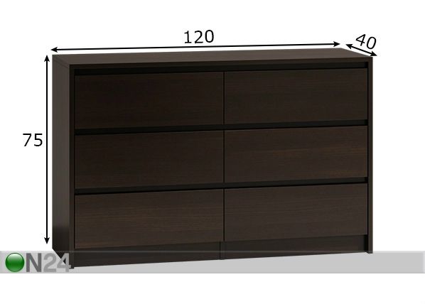 Lipasto 120 cm mitat