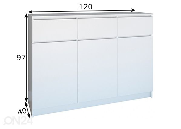Lipasto 120 cm mitat