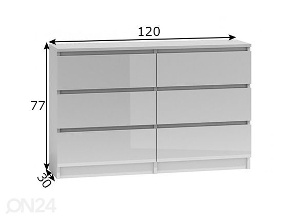 Lipasto 120 cm mitat