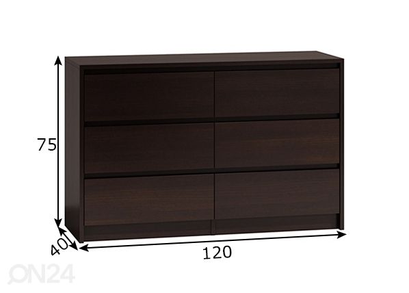 Lipasto 120 cm mitat