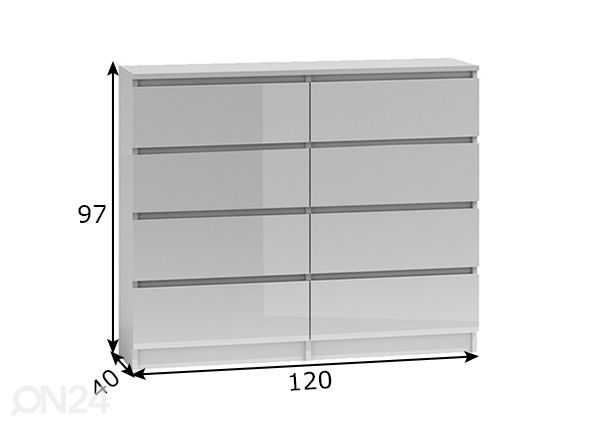 Lipasto 120 cm mitat