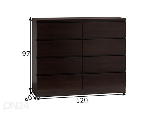 Lipasto 120 cm mitat