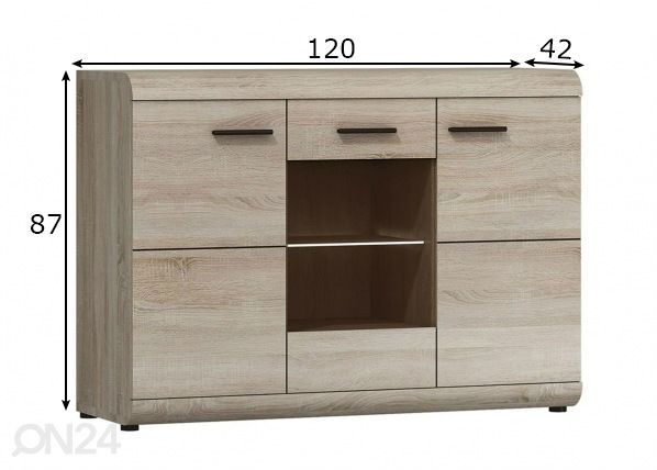 Lipasto 120 cm mitat